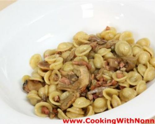 Orecchiette with Porcini and Speck